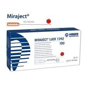 Igły iniekcyjne Miraject Luer 0,5mm x 42mm; 100 szt.