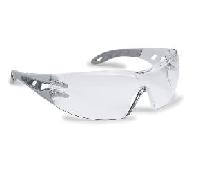 Okulary ochronne do smukłych twarzy Hager iSpec® Pure Fit kolor oprawa antracyt/szare, szkła przezroczyste