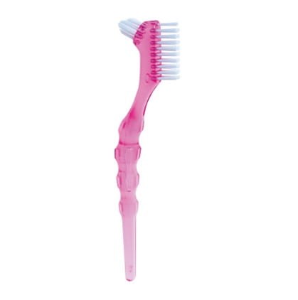 Szczotka do protez - PROTHO BRUSH DE LUXE kolor różowy