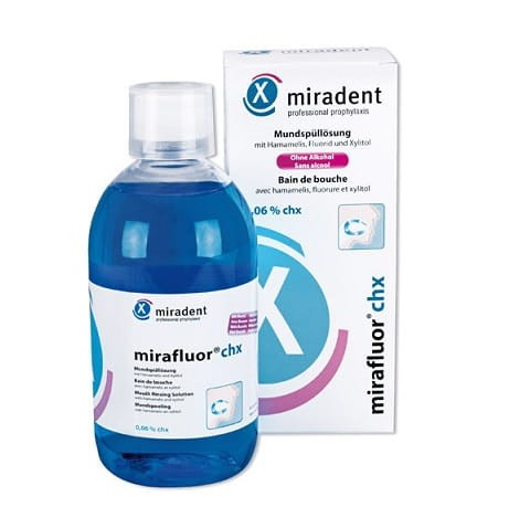 Płukanka z chlorcheksydyną - MIRAFLUOR CHX  0,06% objętość 500 ml