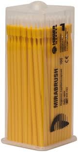 Pędzelki do aplikacji MIRABRUSH 100szt. rodzaj żółty
