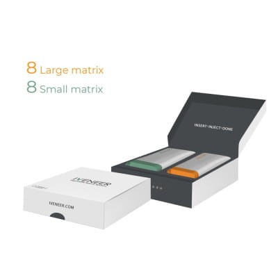 Formówki IVENEER, do flow injection  zestaw 128 szt. (64x S/M+64xM/L)