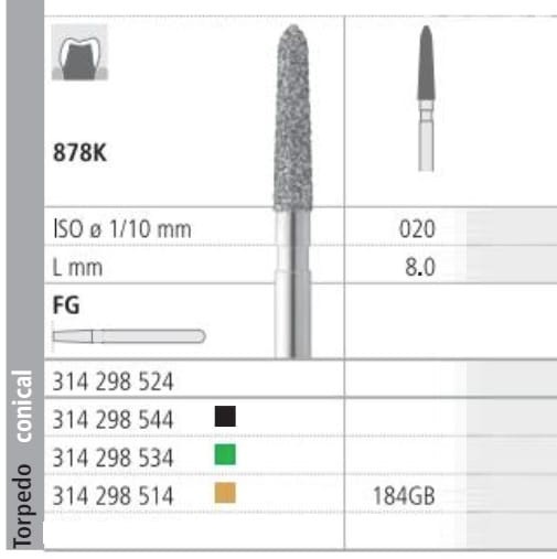 Wiertło diamentowe FG 184 GS