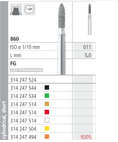 Wiertło diamentowe FG 9205