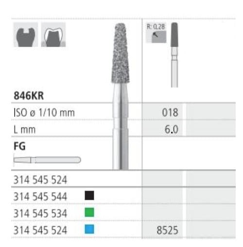 Wiertło diamentowe FG 8525