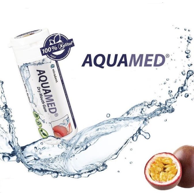 Guma do żucia na suchość jamy ustnej - AQUAMED - 1 tubka 30 szt.