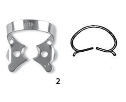 Klamra 2 na przedtrzonowce ze skrzydełkami