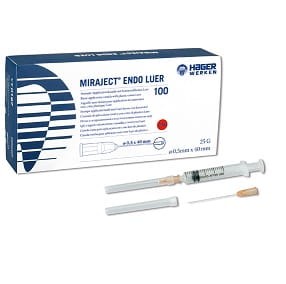 Igły o tępym zakończeniu do endodoncji – Miraject Endo Luer 0,5mm x 40m; 100 szt.m