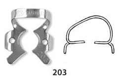Klamra 203 na trzonowce ze skrzydełkami