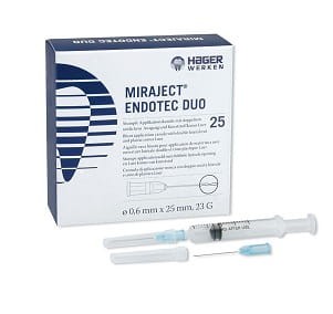 Igły do płukania Miraject Endotec Duo 0,5mm x 25mm; 25 szt.